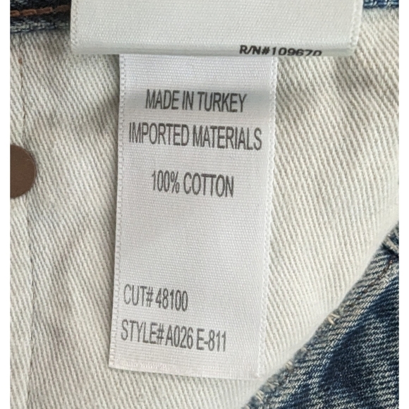 AGOLDE Parker Cut off Distressed Denim Shorts | Rock Steady Wash | Size 25 - Picture 6 of 6